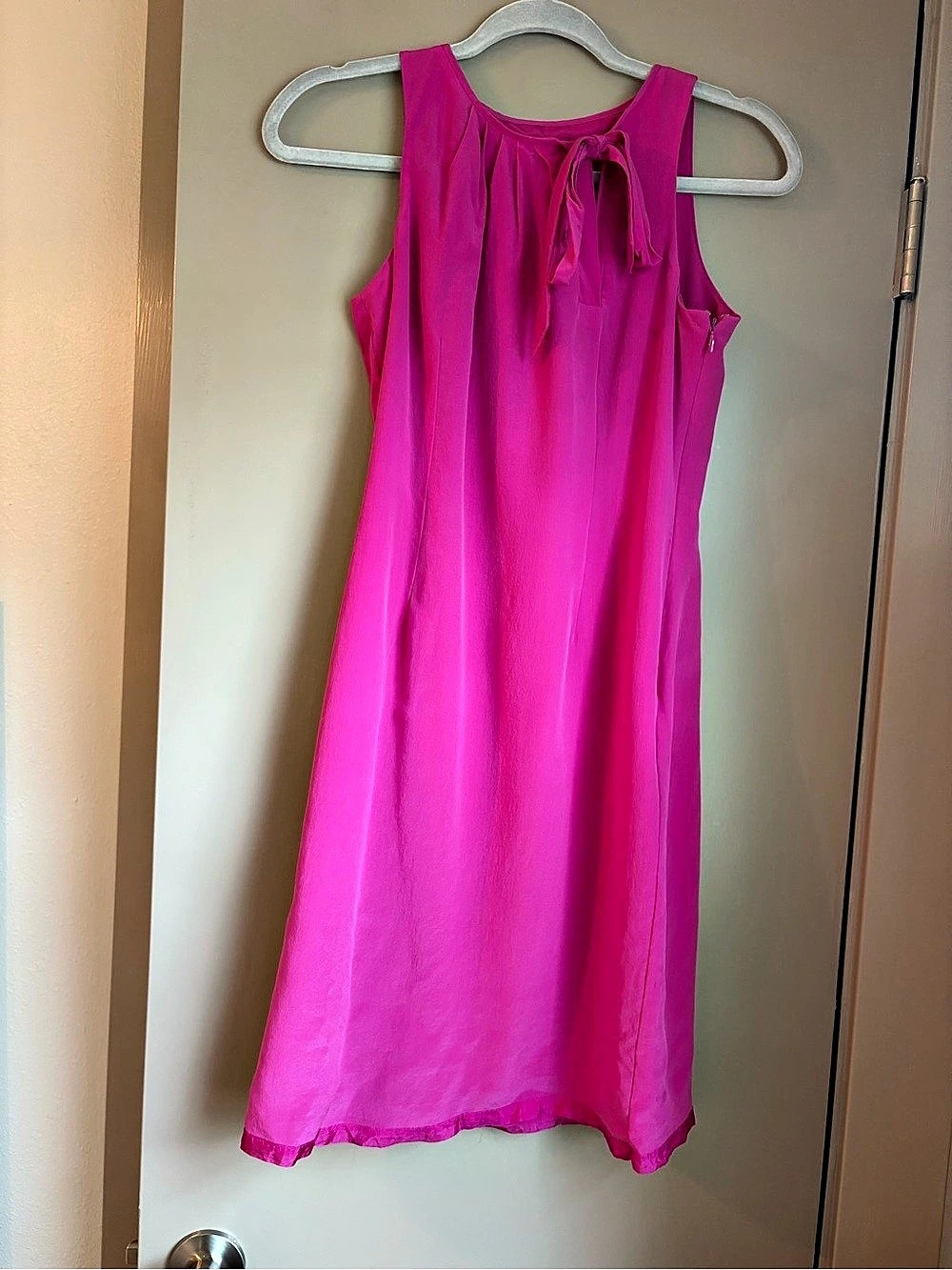 Ann Taylor Petite Casual Dress Pink Silk Petite Mini Dress Size 2P